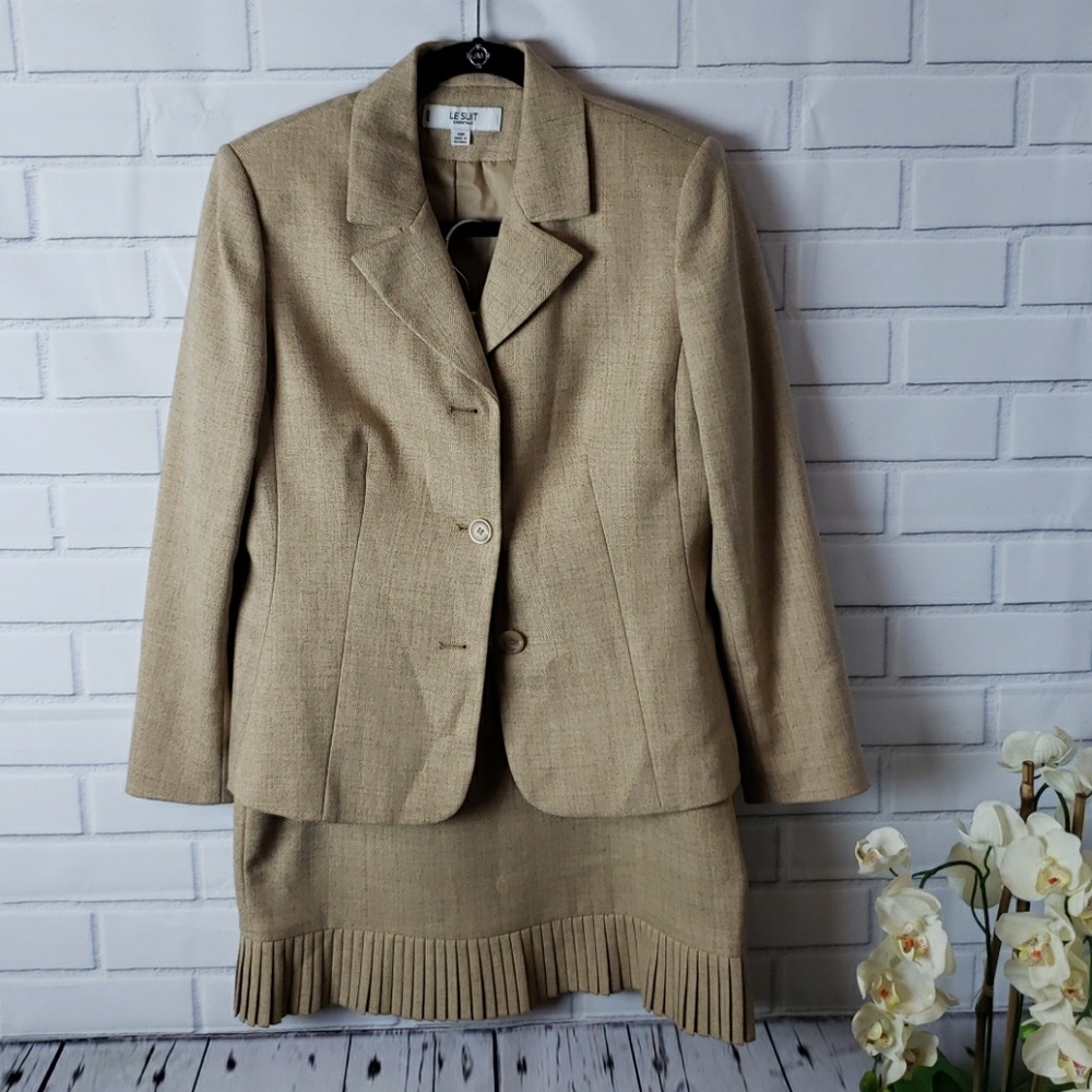Le Suit essentials skirt suit blazer 10P
